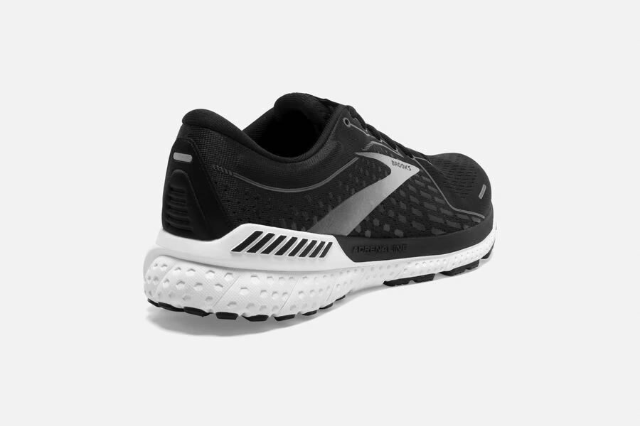 Brooks Adrenaline GTS 21 Men\'s Road Running Shoes Black Pearl/White